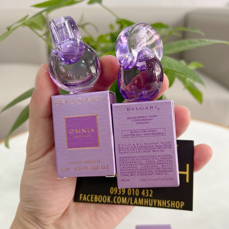 Nước hoa mini BVL tím Omnia Amethyste 5ml