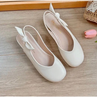 Giày búp bê buộc nơ sau đế 3 cm điệu đà