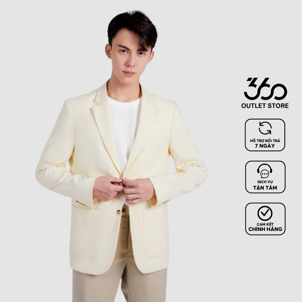 Áo khoác blazer nam thương hiệu 360 Boutique kiểu dáng tinh tế chất liệu cao cấp - ABZTK301