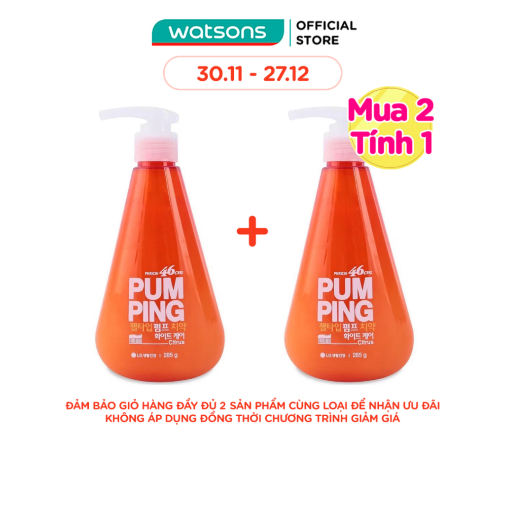 Kem Đánh Răng Perioe Pumping Citrus Hương Cam 285g