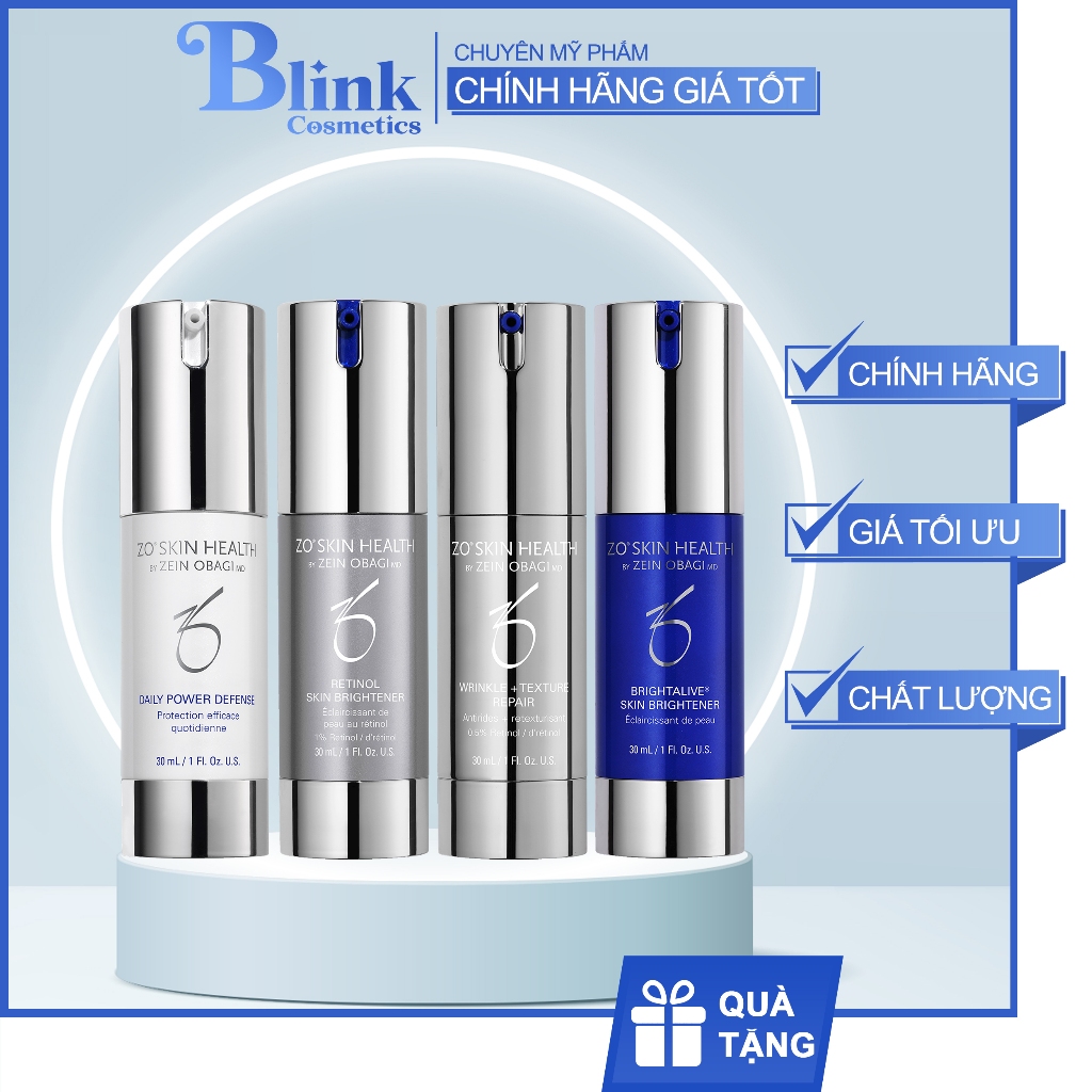 Bộ sản phẩm mờ nám, sáng da ZO Skin Brightening Program + Texture Repair 30ml - BLINK Cosmetics