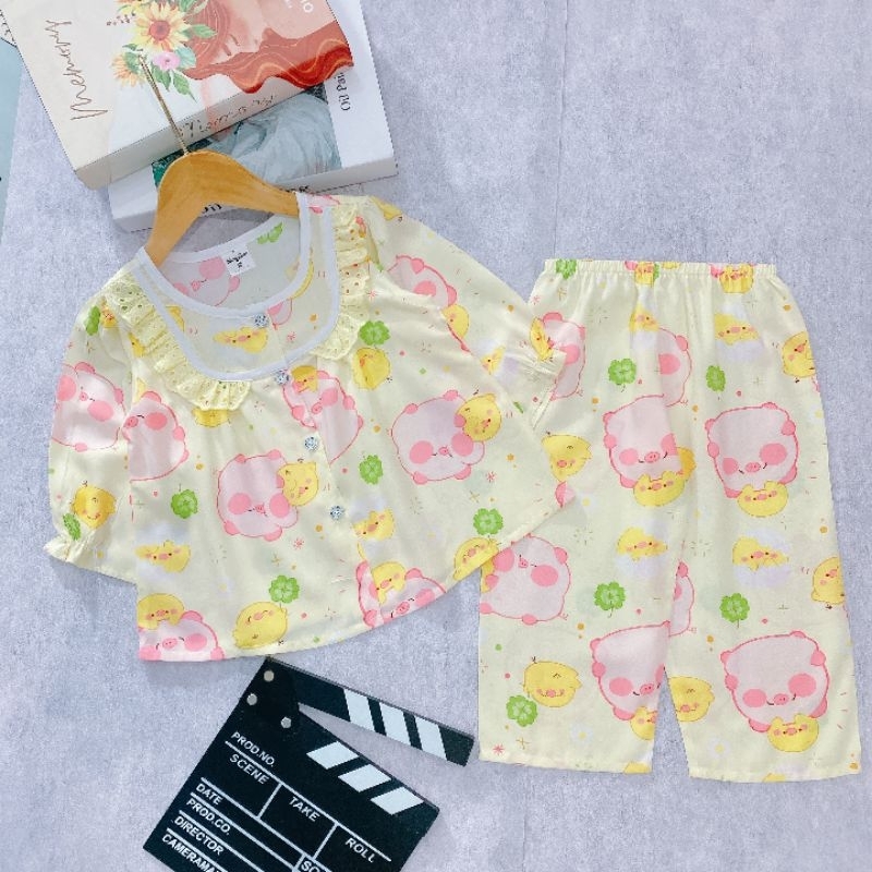 Bộ tole TDQD viền ren bé gái 8 - 42kg