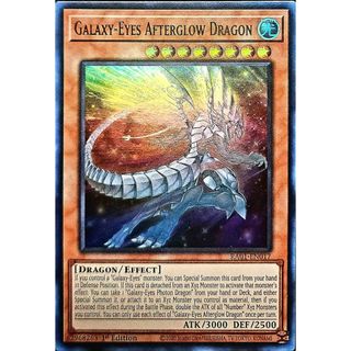 ra01 Lá bài thẻ bài Yugioh Galaxy Eyes Afterglow Dragon - super secret Ultra Rare - Tặng bọc bài nhựa bảo quản