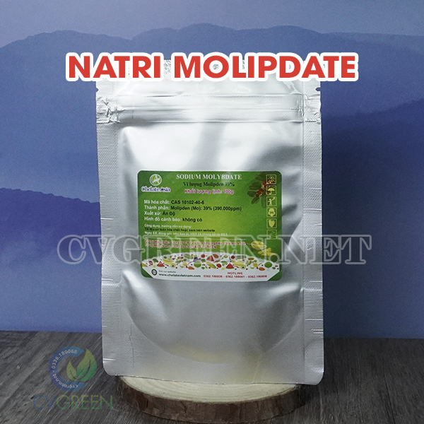 Natri Molipdate (Sodium Molipden Na₂MoO₄·2H₂O) gói 50g