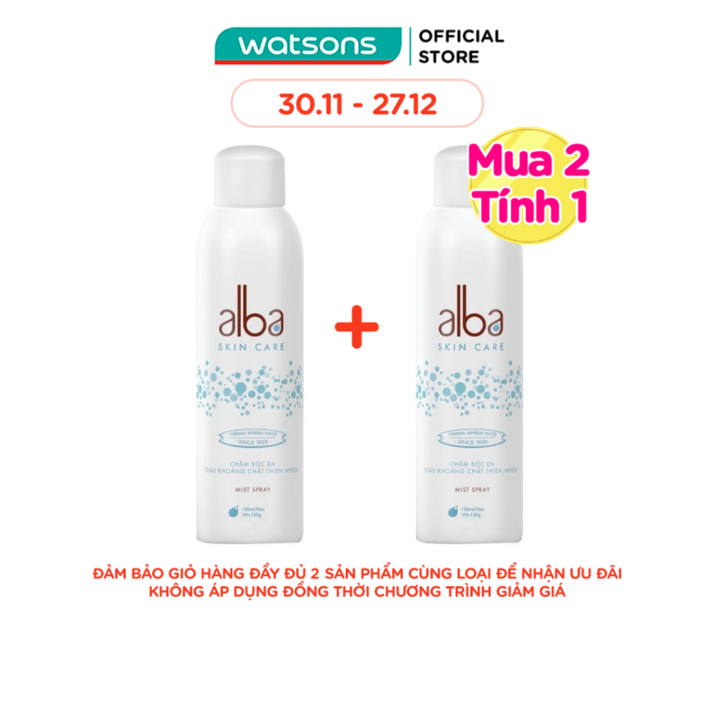 Xịt Khoáng Alba Skincare Chăm Sóc Da Giàu Khoáng Chất Thiên Nhiên 150ml