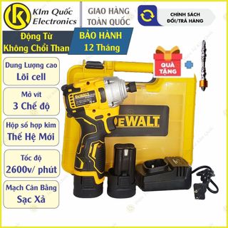 Máy chuyên vít Dewalt động cơ không chổi than, 3 chế độ, búa trợ lực mạnh mẽ, bảo hành 12 tháng (Tặng đầu vít nam châm)