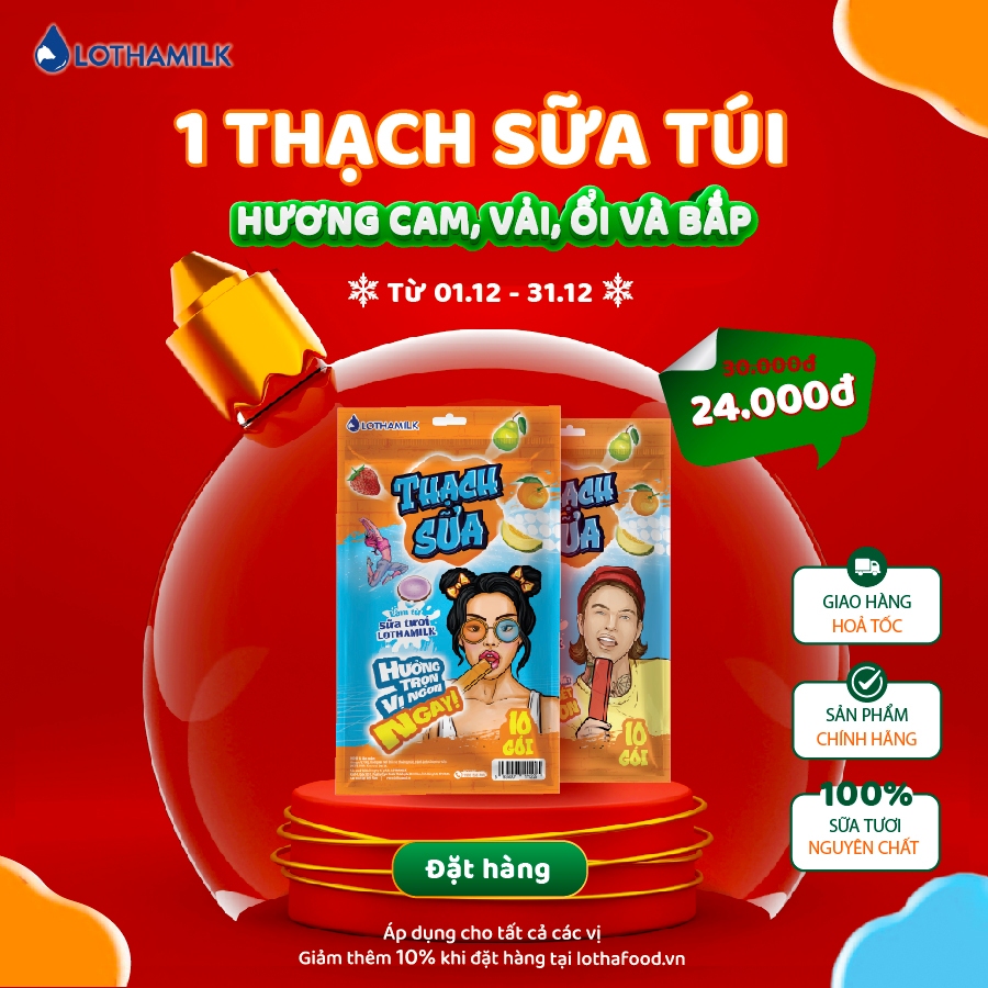 Thạch Sữa Lothamilk túi 300g