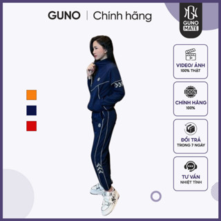 Bộ gió thể thao nữ GUNO 23DBNU08 hoạ tiết in lưng full 2 lớp BGWG1 bộ gió thu đông lót lưới toàn thân