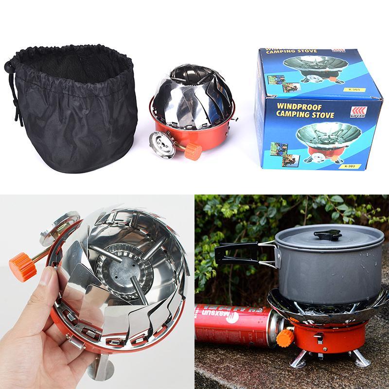 Bếp ga mini camping chống gió, gấp gọn tiện dùng cho giã ngoại du lịch