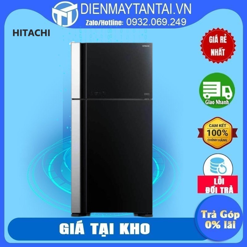 R-FG690PGV7X(GBK) Tủ lạnh Hitachi Inverter 550 lít R-FG690PGV7X(GBK) - Điều khiển cảm ứng, Làm đá tự động, Freeship HCM.