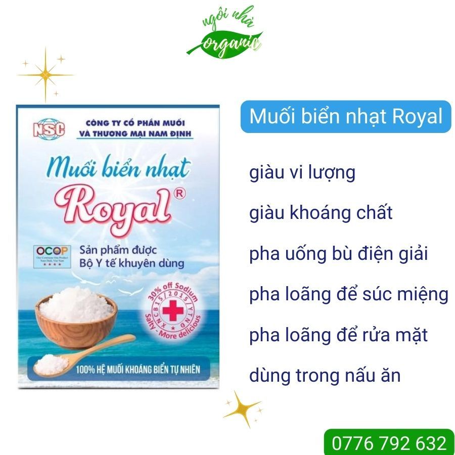 Muối biển nhạt Royal Low Sodium Salt - muối biển bổ sung vi khoáng tự nhiên