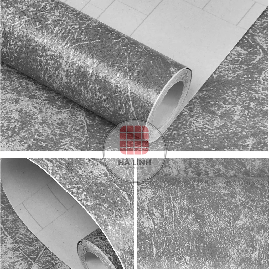 Giấy dán tường màu xi măng - Decal dán tường giả xi măng bê tông khổ 45cm có keo sẵn bóc dán