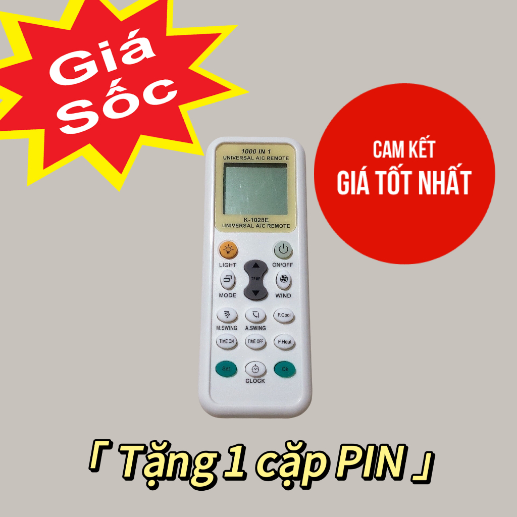 Remote máy lạnh đa năng thường K-1028E, điều khiển điều hoà đa năng thường K-1028E chọn đúng mẫu khi