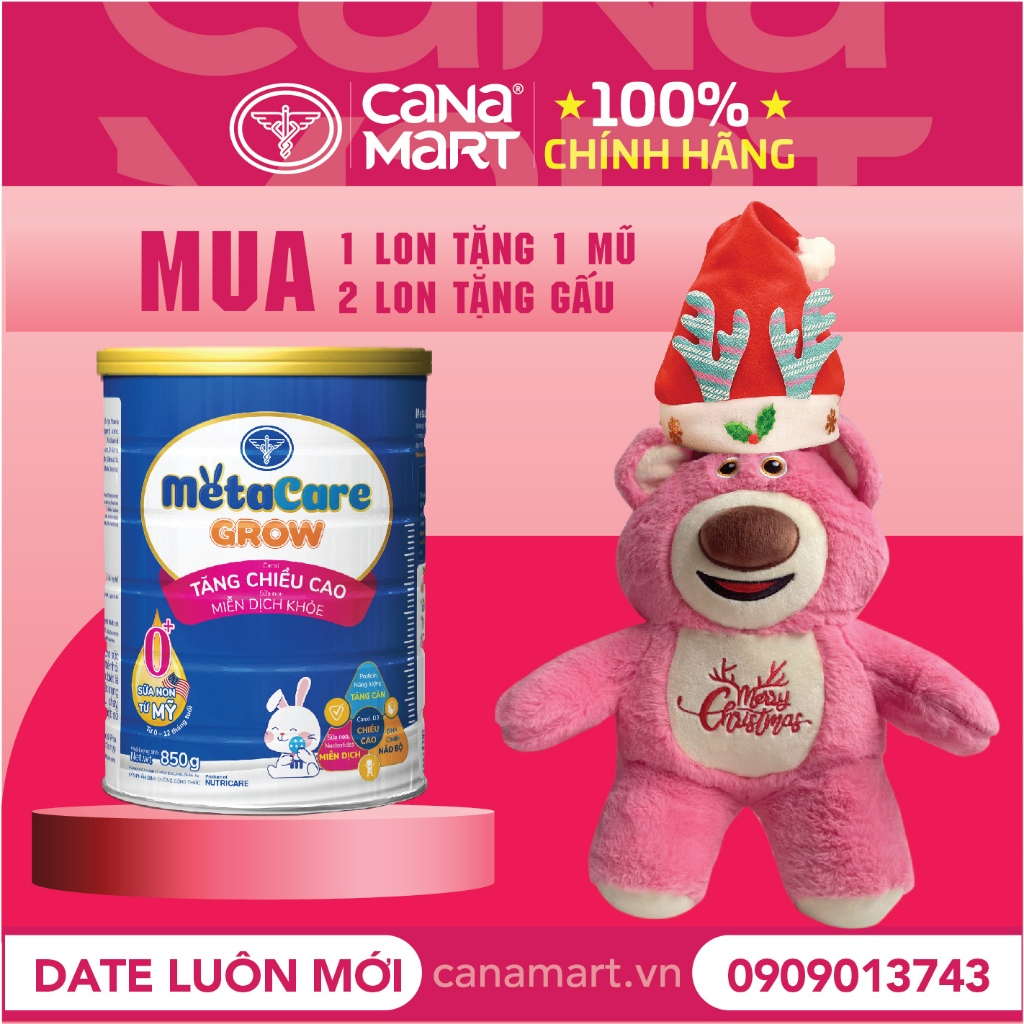 Sữa bột Nutricare MetaCare GROW 0+ tăng chiều cao và miễn dịch (850g)