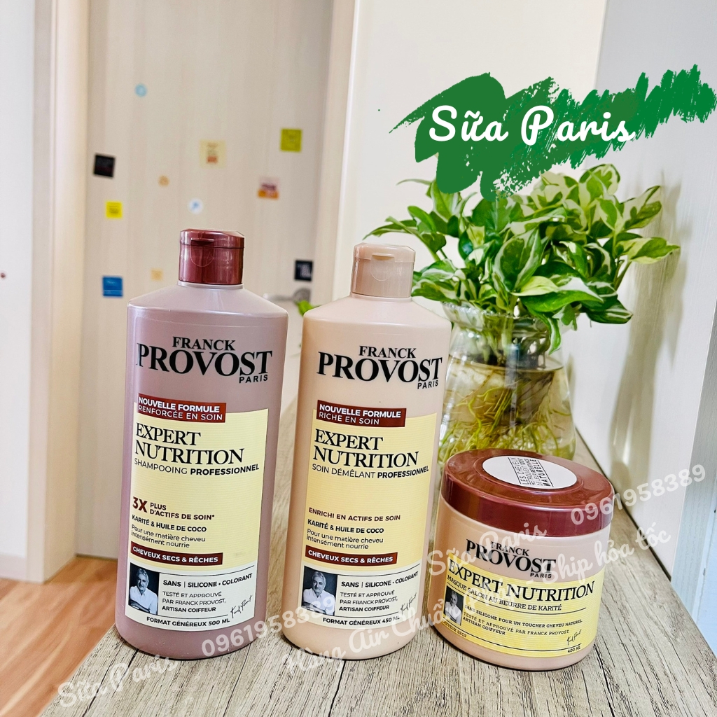 Dầu gội Frank provost expert nutrion 500ml của Pháp dành cho tóc yếu, tóc hư tổn, tóc tre ngọn, hay gẫy_Sữa Paris Aderma
