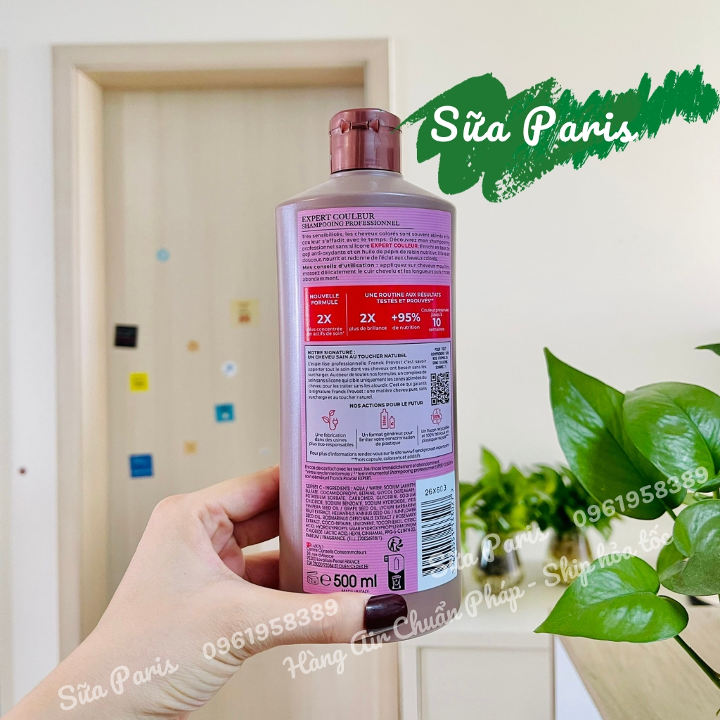 Dầu gội/ xả Frank provost expert mẫu mới chai 500ml hàng Pháp dòng chuyên dùng trong salon Pháp_Sữa Paris Aderma