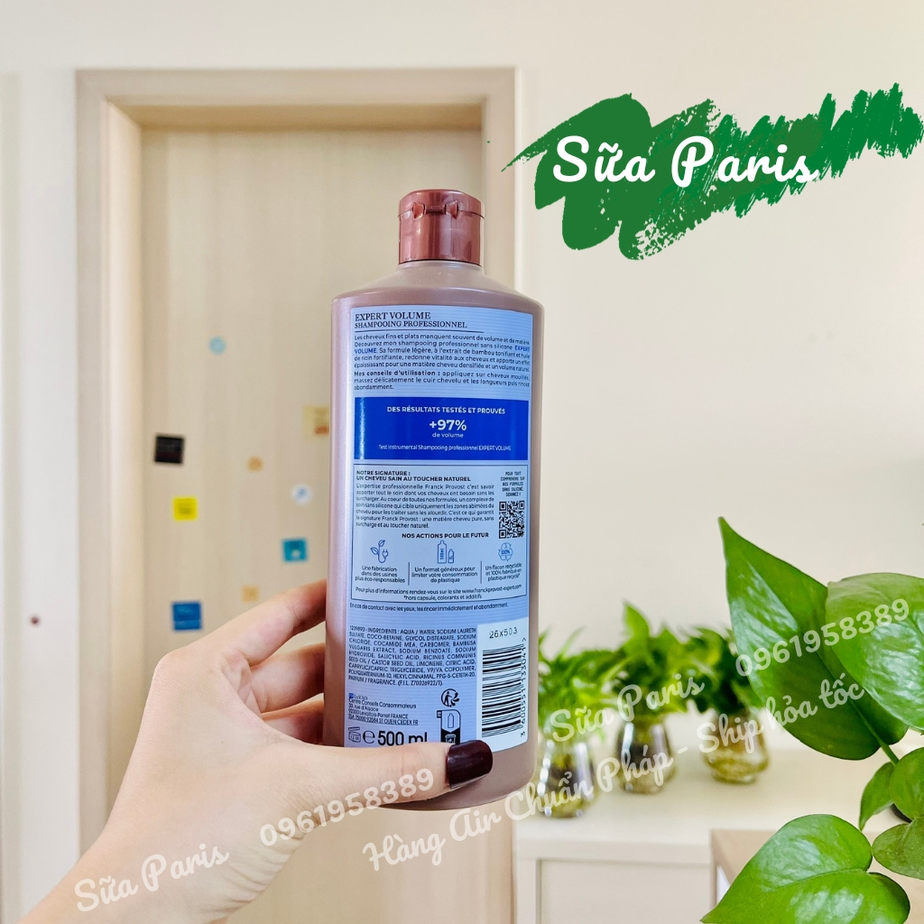Dầu gội/ xả Frank provost expert mẫu mới chai 500ml hàng Pháp dòng chuyên dùng trong salon Pháp_Sữa Paris Aderma
