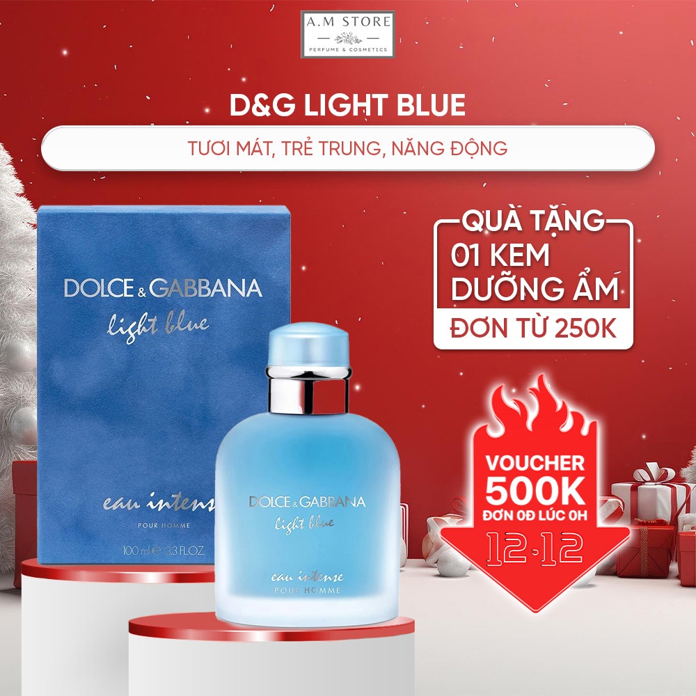 Nước Hoa Nam Dolce & Gabbana D&G Light Blue Dung Tích 100ml - Hương Thơm Gỗ Biển Nam Tính Và Tươi Mát