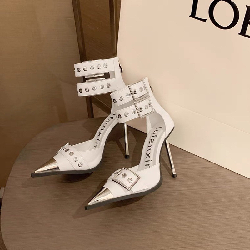 Giày cao gót chiến binh loại 1 gót nhọn 10cm hàng QC cao cấp