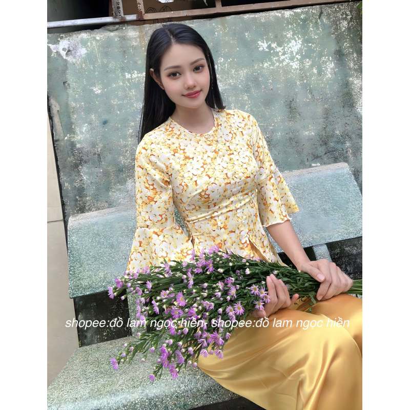 Bà Ba Nhiều Hoa Văn Kiểu Tay Loe Đủ Size