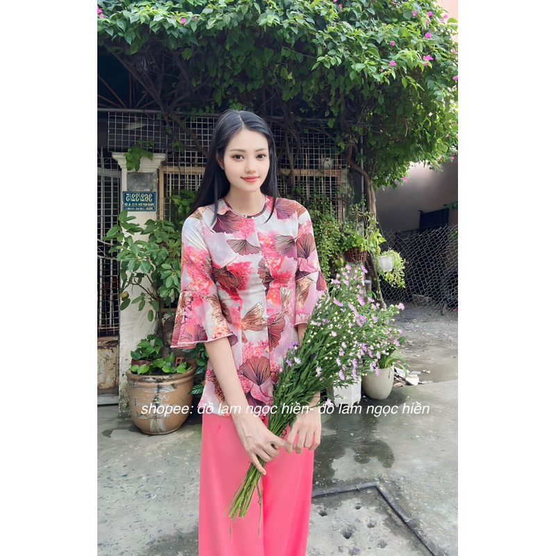 Bà Ba Nhiều Hoa Văn Kiểu Tay Loe Đủ Size