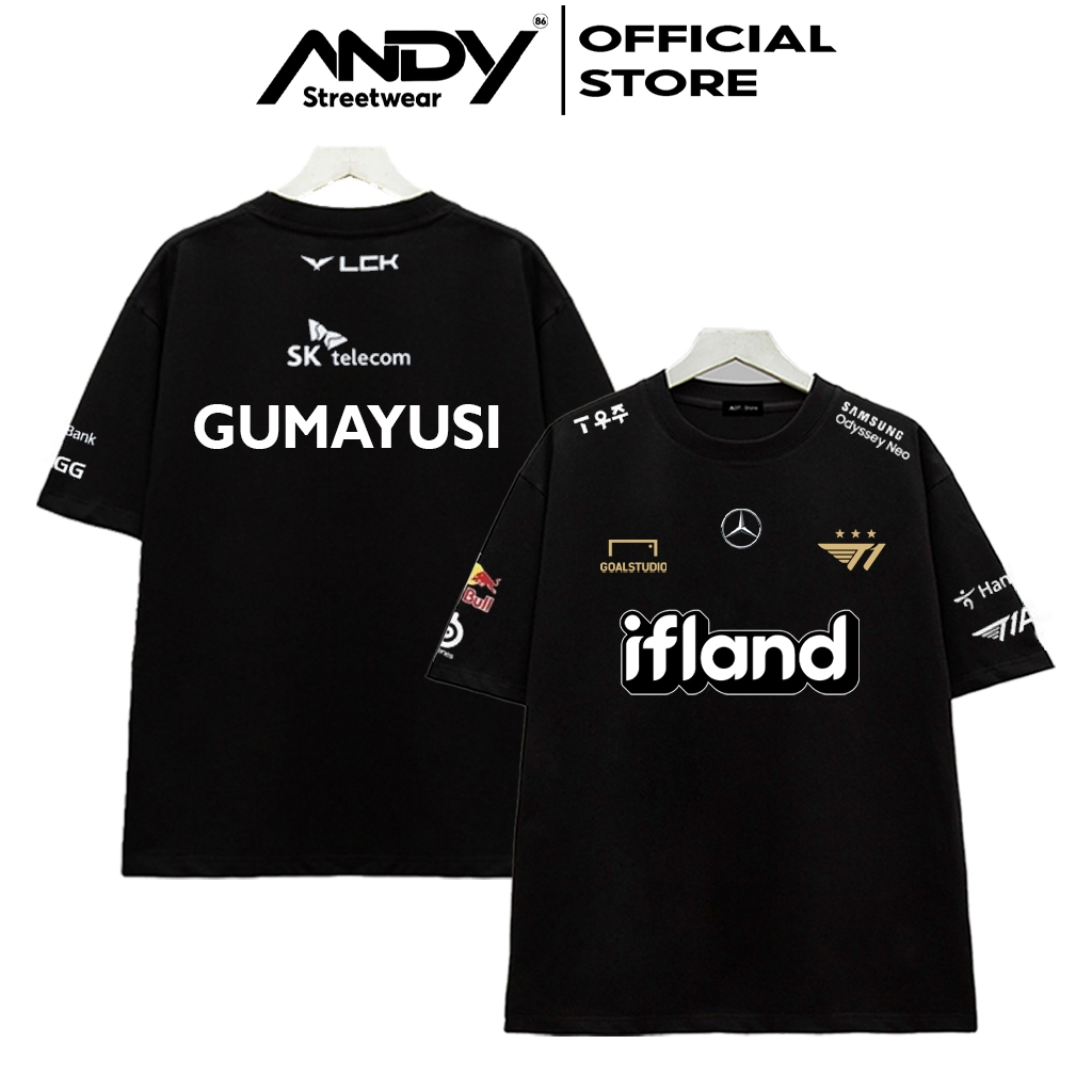 Áo Thi Đấu T1 CKTG 2023 - Đen/Trắng Cổ