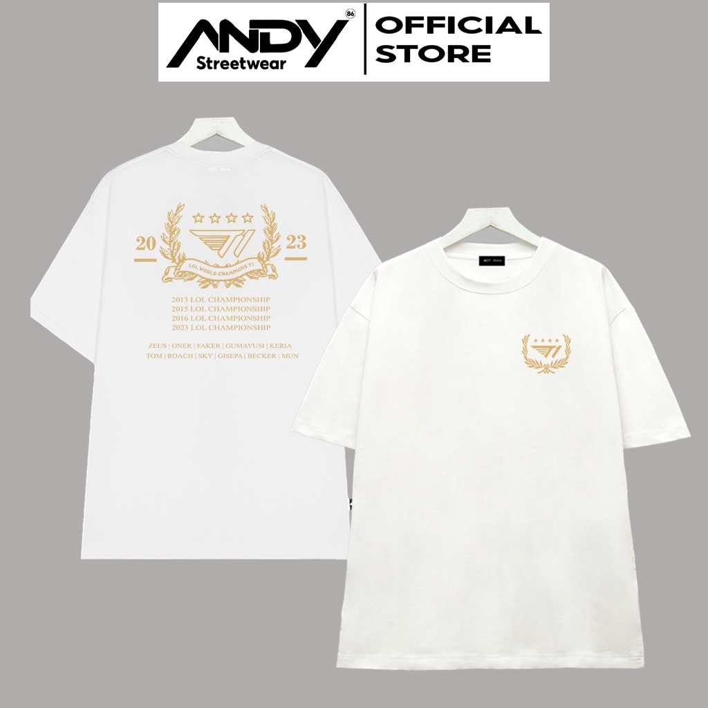 Áo Thi Đấu T1 CKTG 2023 - Đen/Trắng Cổ