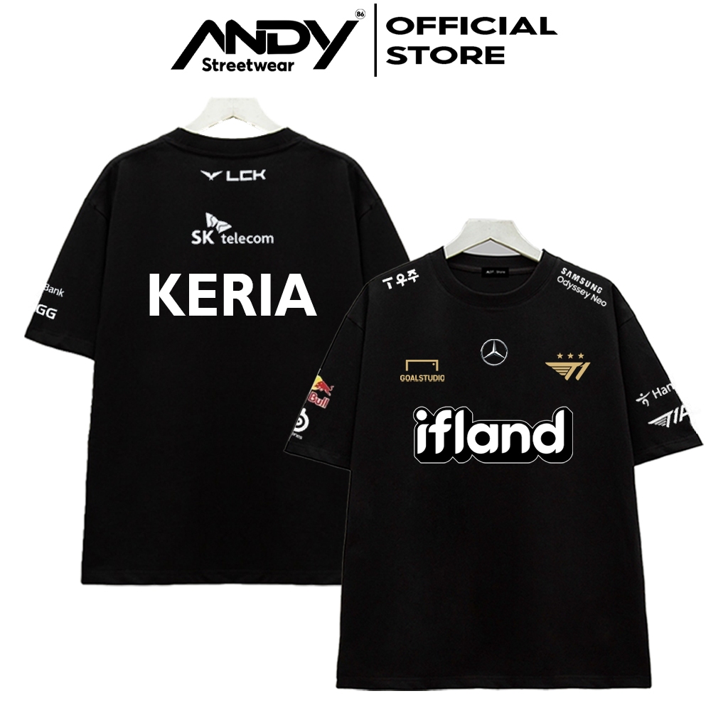 Áo Thi Đấu T1 CKTG 2023 - Đen/Trắng Cổ