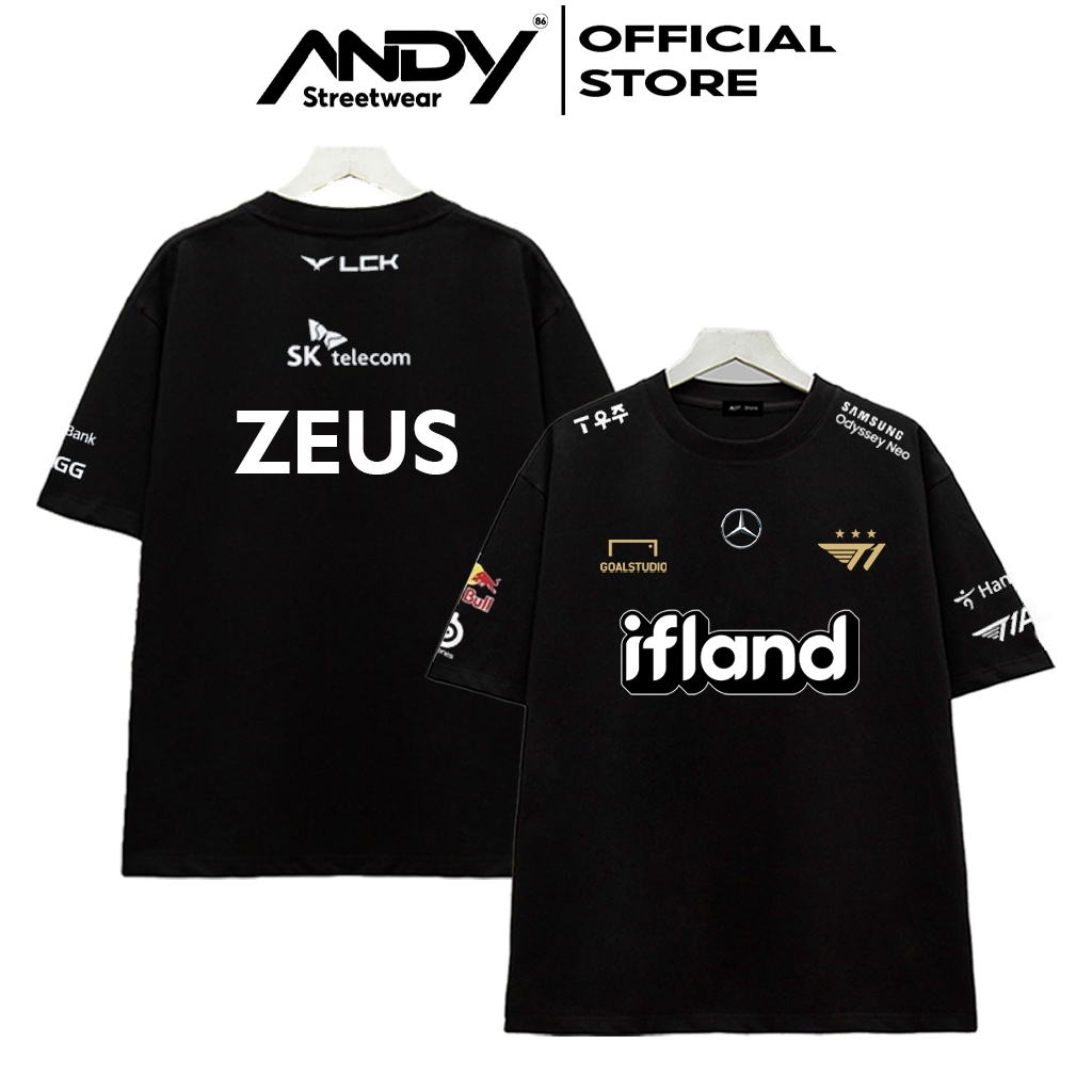 Áo Thi Đấu T1 CKTG 2023 - Đen/Trắng Cổ