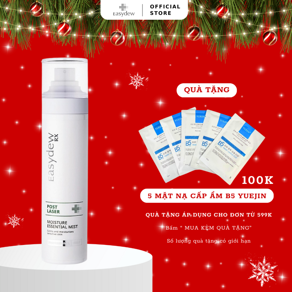 Xịt phục hồi cấp ẩm và dưỡng chất mang lại làn da ẩm mượt Easydew RX Post Laser Moisture Essential Mist 120ml