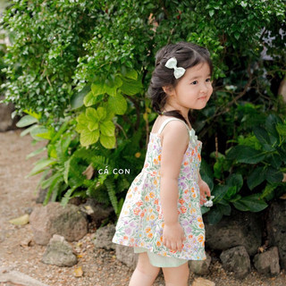 Set tinh nghịch linen tưng bé gái