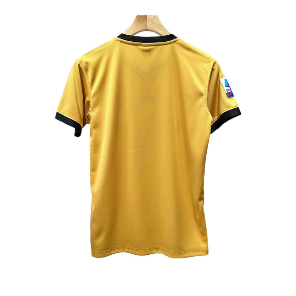 Bộ Đồ Đá Banh, Quần Áo Bóng Đá CLB AC Milan Vàng Đồng 2024 - LOGO thêu - Vải Mè Mát, Bền, Đẹp - Thể Thao Vui