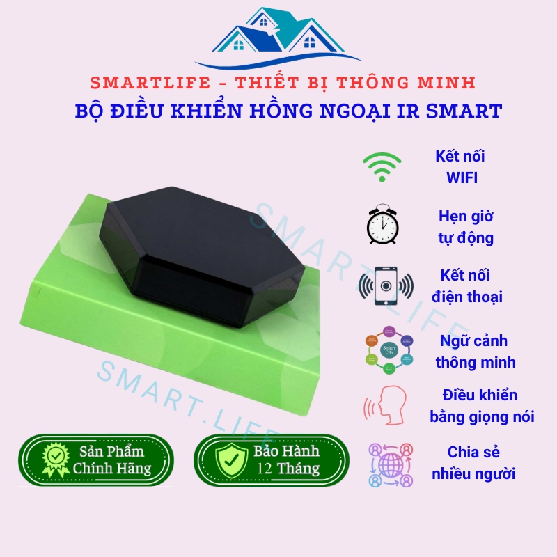 Bộ Điều Khiển Hồng Ngoại IR-Smart, điều khiển thiết bị tivi, điều hoà, dàn âm thanh, đầu KTS, quạt… từ xa qua điện thoại