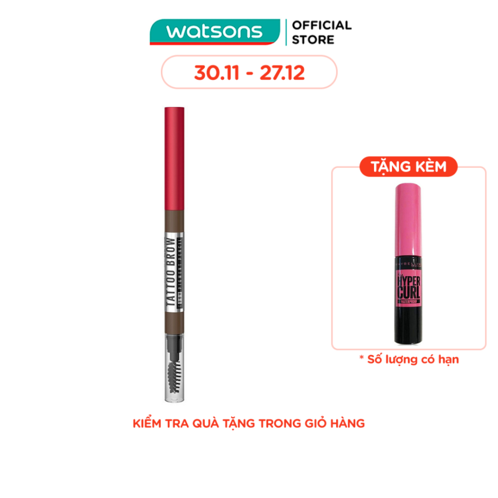 Chì Kẻ Mày Maybelline New York Tattoo Brow Up To 36H Pigment Pencil 0.25g