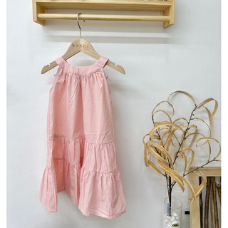 Váy em bé hồng nơ pastel mia Nanci room