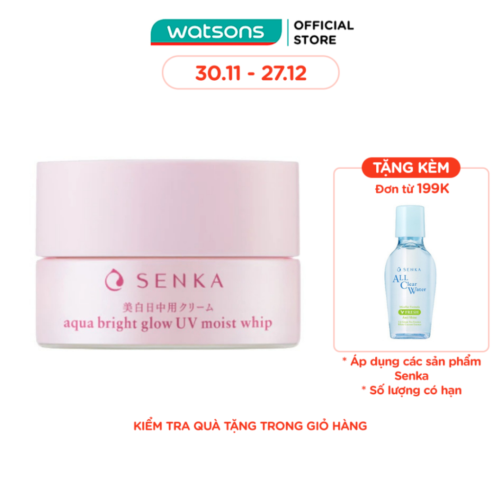 Kem Dưỡng Trắng Da Chống Nắng Ban Ngày Senka White Beauty Glow UV Cream 50g