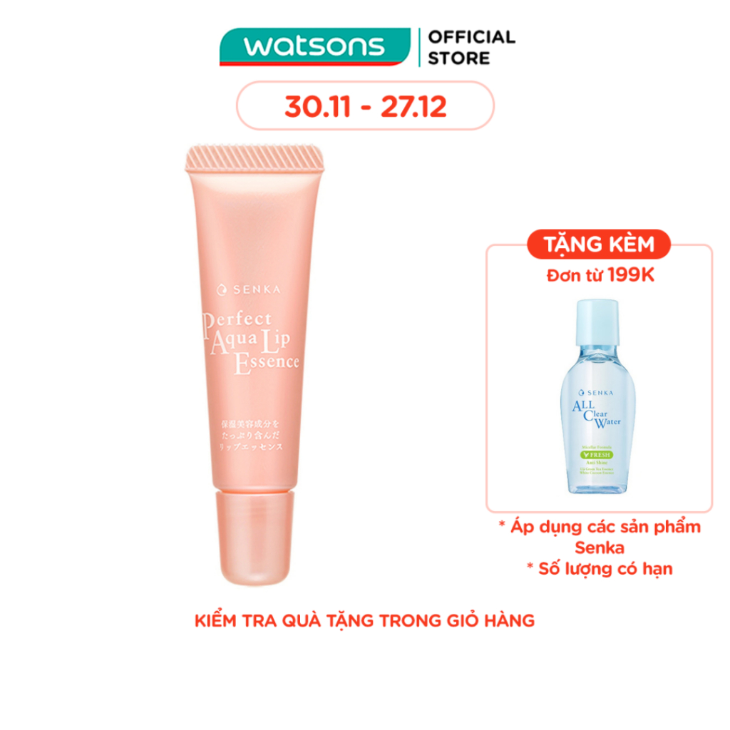 Tinh Chất Dưỡng Môi Senka Perfect Aqua Lip Essence Giúp Cấp Ẩm 10g