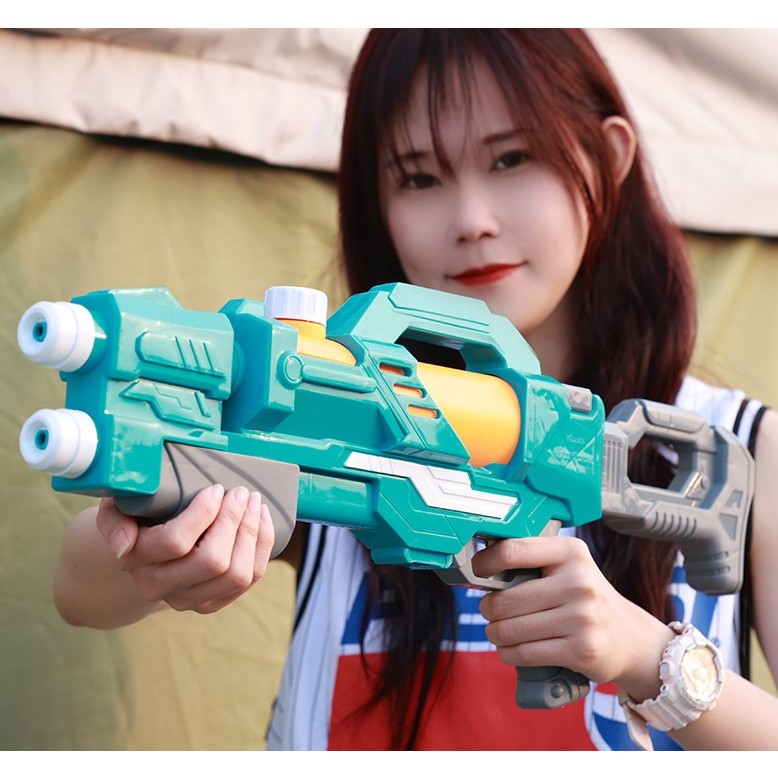 Đồ Chơi Súng Bắn Nước - Súng Nước 2 Vòi Bắn Xa 6 Mét Đồ Chơi Vận Động Ngoài Trời Cho Con Nhỏ