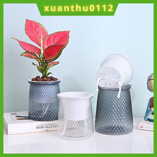 Chậu trồng cây thuỷ sinh, thủy canh để bàn, chậu tự dưỡng tự tưới trồng hoa cây cảnh đặt bàn, văn phòng.