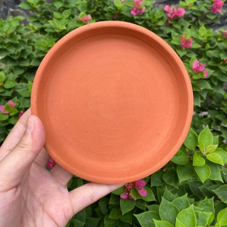 Dĩa lót chậu đất nung nhiều size (7cm - 18cm)