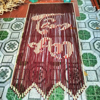 Rèm hạt gỗ hoa sen rèm hạt gỗ phòng thờ