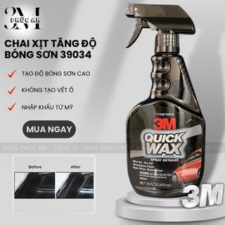Chai xịt bóng xe 3M, phủ bóng xe ô tô, xe máy, tăng độ bóng sơn xe ô tô 3M QUICK WAX 39034