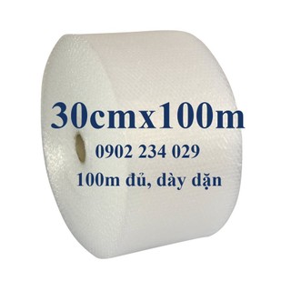 Cuộn Xốp Bóng Khí Khổ 30cmx100m Bọc Gói Hàng, Chống Sốc