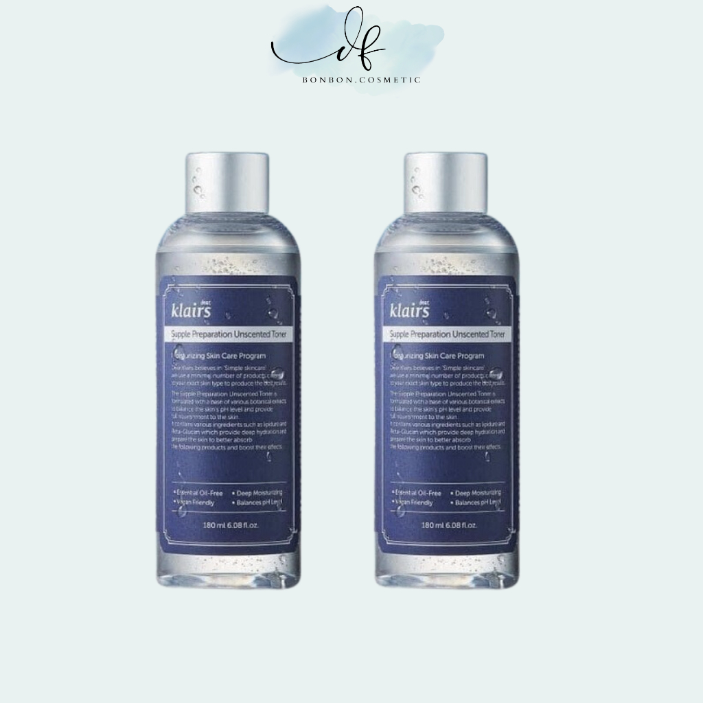 Nước Hoa Hồng Không Mùi Giúp Dưỡng Ẩm Và Làm Mềm Da Dear Klairs Supple Preparation Unscented Toner 180ml