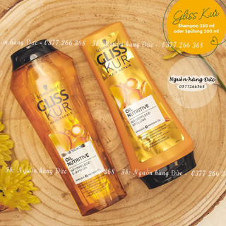 Dầu gội xả Gliss Kur (chuẩn Đức) phục hồi hư tổn từ 8 loại tinh dầu quý hiếm Glisskur