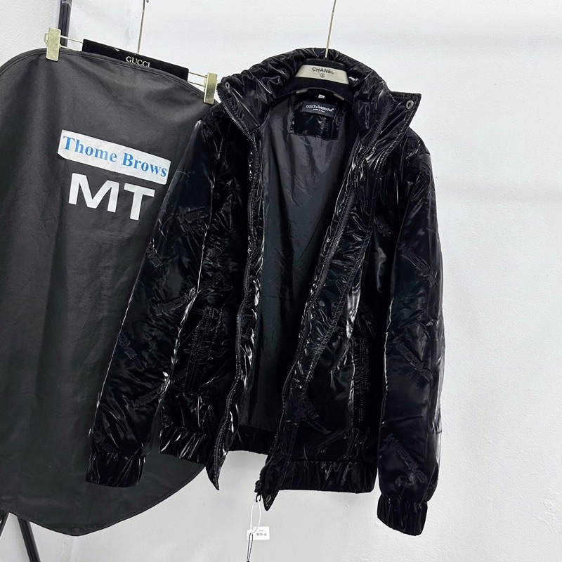 Áo khoác phao bạc nam nữ Dolce poly bóng dập vân chữ Wecome trần bông lót gió 3 lớp mũ zip boy phố hotrend.