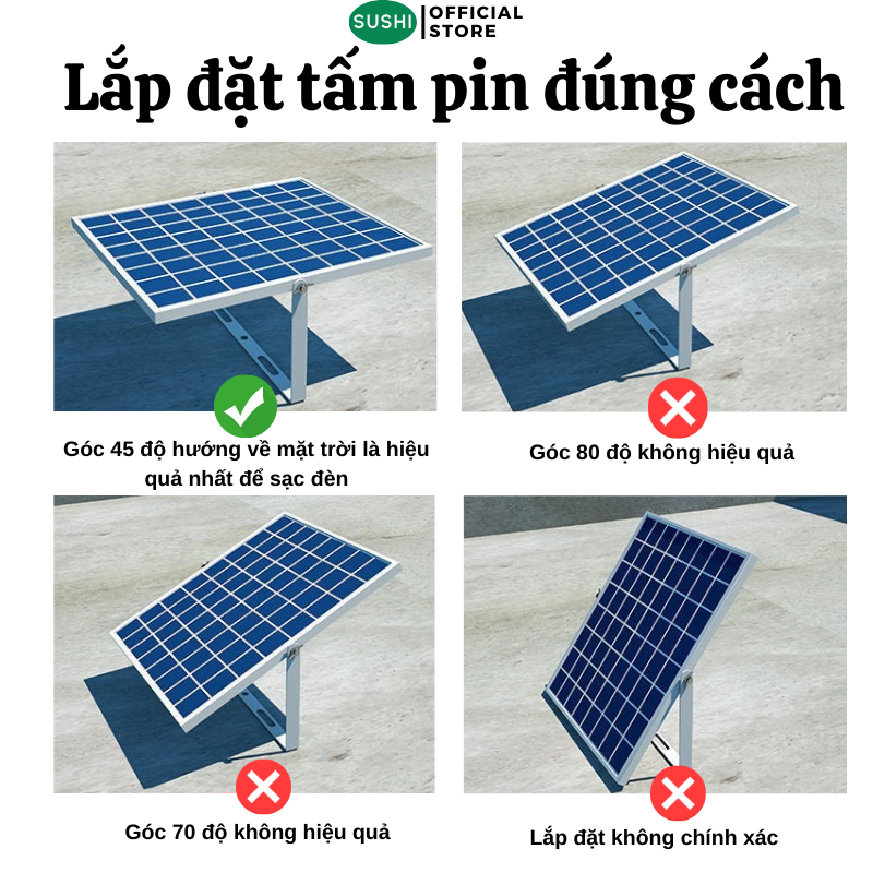 Đèn Led Năng Lượng Mặt Trời 500W Bảo Hành 12 Tháng - Đèn LED năng lượng mặt trời siêu sáng chống nước có điều khiển