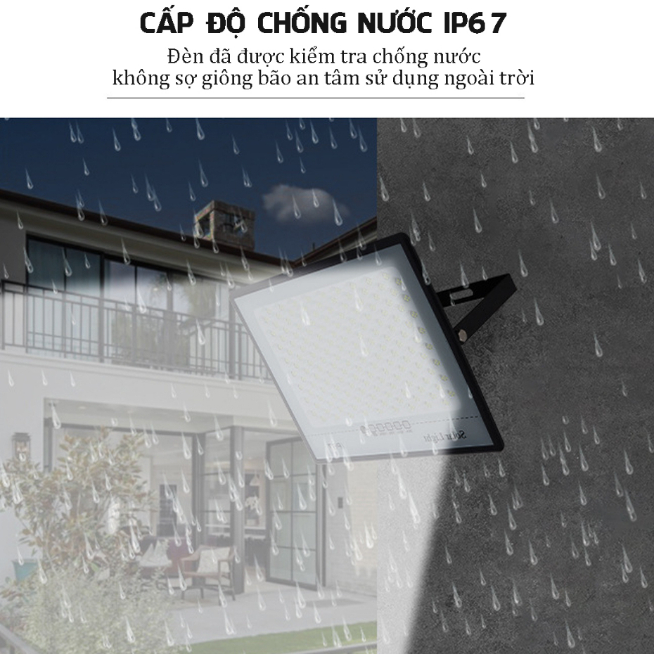 Đèn Led Năng Lượng Mặt Trời 500W Bảo Hành 12 Tháng - Đèn LED năng lượng mặt trời siêu sáng chống nước có điều khiển