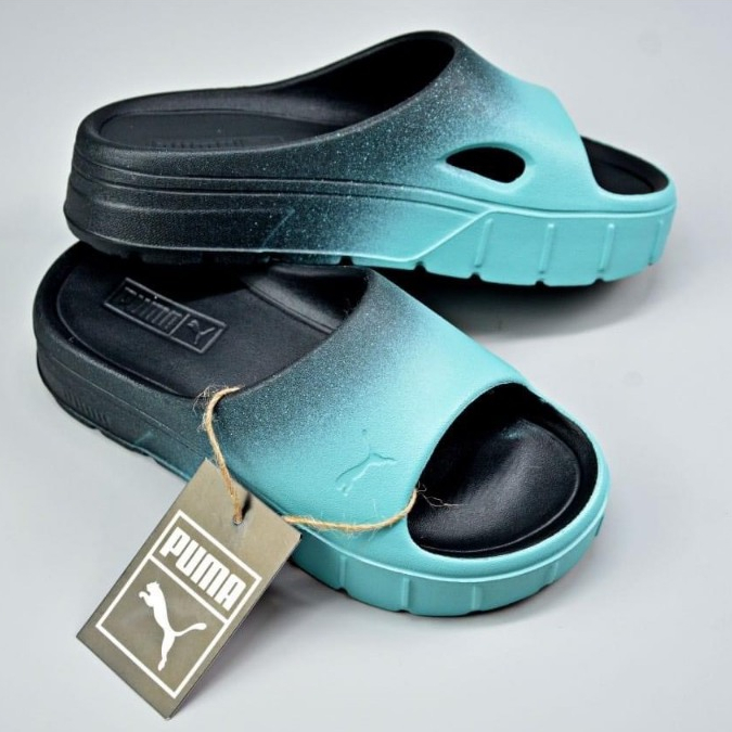 "HÀNG SIÊU CẤP" Dép Đúc PUMA Đế Cao 5cm,Đế Cao Su EVA 2 Màu Siêu Nhẹ, Mẫu Mới Hot Trend 2023