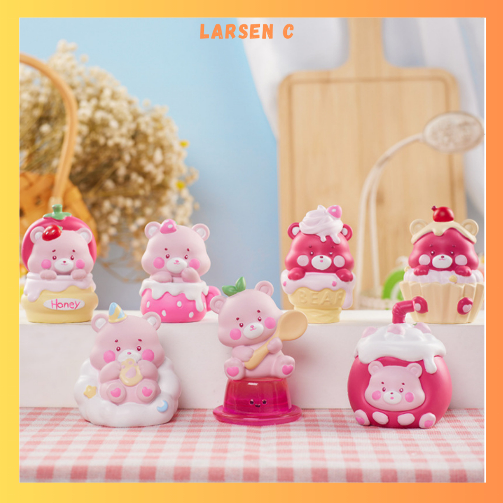 Mini blind box-blindpack Berry Bear Gấu Dâu hồng dễ thương
